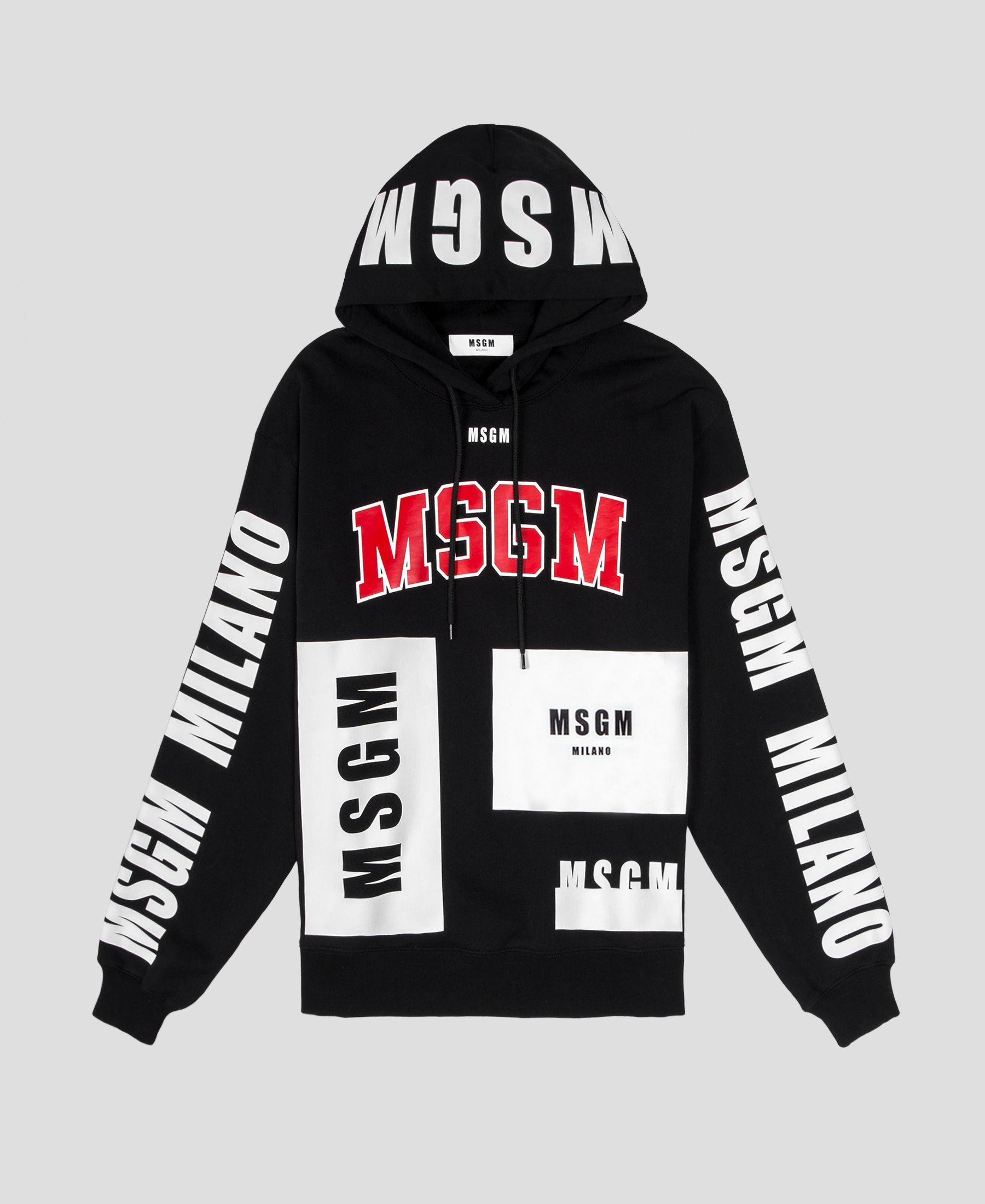 Iconic Clothing Logo - MSGM ICONIC LOGO PRINT LONG SLEEVE SWEATSHIRT 2541MDM103 184799 99