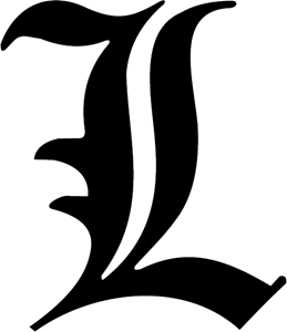 Black Letter L Logo - L letter from Death Note Logo Vector (.AI) Free Download