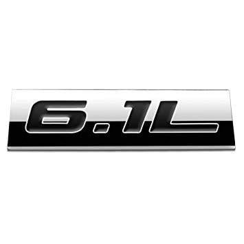 Black Letter L Logo - Black Letter 6.1L Logo Metal Decal Emblem: Amazon.co.uk: Car