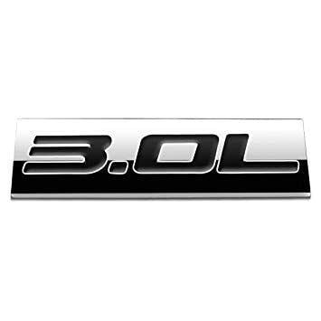 Black Letter L Logo - Black Letter 3.0L Logo Metal Decal Emblem: Amazon.co.uk: Car