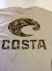 Camo Costa Logo - New Authentic Costa Del Mar Camo Logo Short Sleeve TAN T-Shirt ...