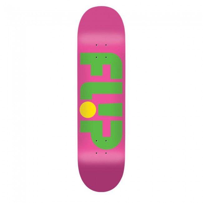 Flip Skate Logo - Flip Skateboard Deck Odyssey Logo Day Glo Pink - 8