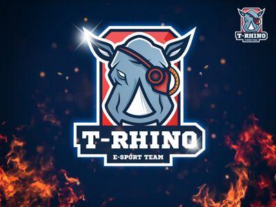 Cool Animal Sports Logo - Rhino Game Team E-Sport Logo Design by Kong_Family | Dribbble | Dribbble