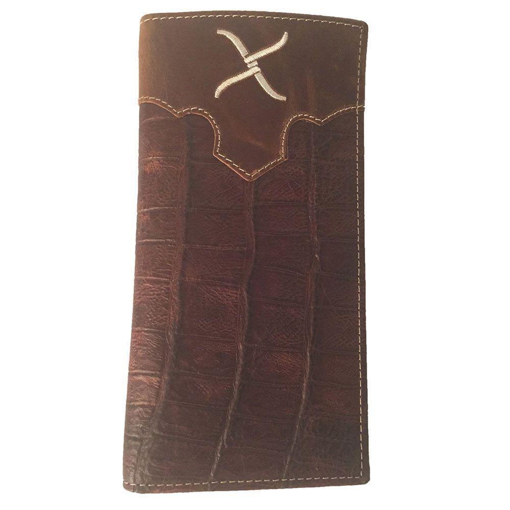Twisted X Logo - Twisted X Gator Leather Rodeo Wallet with Twisted X Logo. Tactical