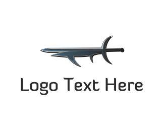Airline with Fish Logo - Logo Maker this Sword & Fish Logo Template Instantly