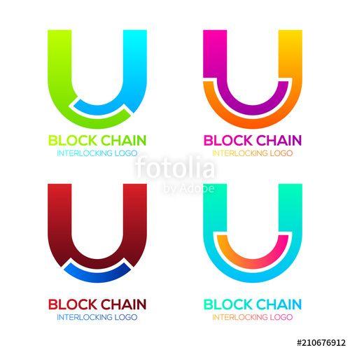 Link U Logo - Letter U logos Colorful shape with Blockchain Technology and ...