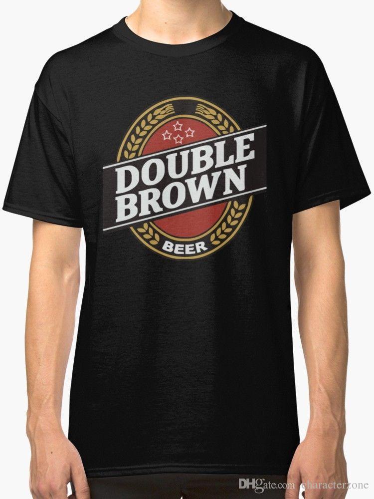 Brown Beer Logo - Double Brown Beer Logo New T Shirt Men'S Black Men Shirt Shirt ...