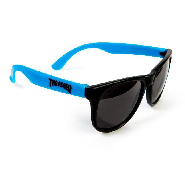 Cool Neon Thrasher Logo - Thrasher Magazine Shop - Neon Blue Thrasher Sunglasses