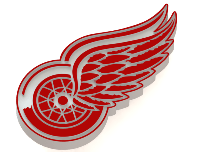 Small Red Wings Logo - 3D Printed Detroit Red Wings logo by Ryšard Poplavskij