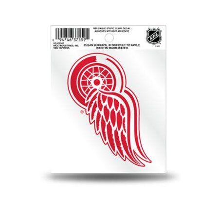 Small Red Wings Logo - Detroit Red Wings Official NHL 3.5 inch Small Static Cling Window