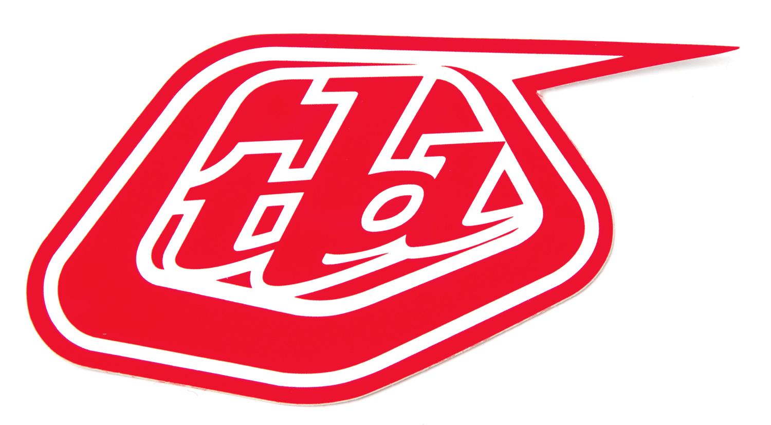 Red Troy Logo - Troy Lee Designs Sticker Shield Red - 6 inches | Maciag Offroad