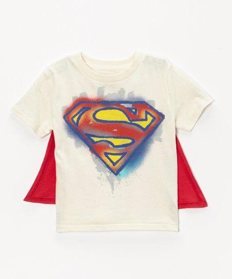 Red and White Superman Logo - Junk Food Red & White Superman Logo Cape Tee - Infant & Toddler | zulily