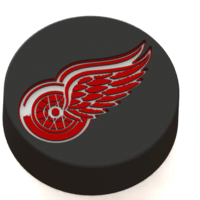 Small Red Wings Logo - 3D Printed Detroit Red Wings logo on ice hockey puck. by Ryšard ...