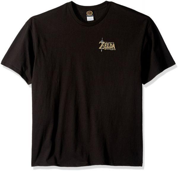 Link U Logo - Nintendo Men's Zelda Breath of The Wild Logo Link Bow T-Shirt, Black ...