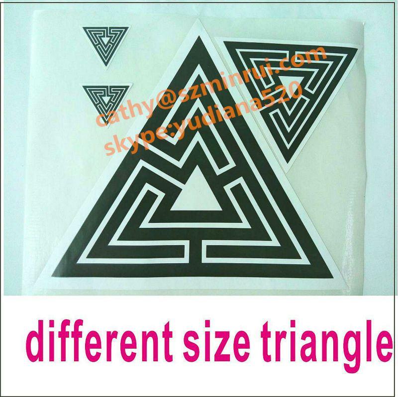 Triangle Shape Logo - Customized Self Adhesive Ultra Destructible Stickers,Rotary Printing ...