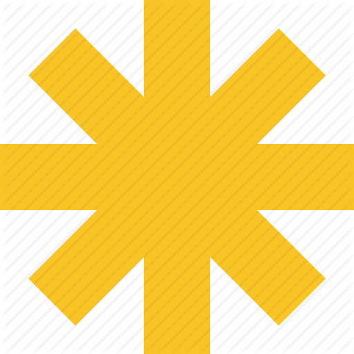 Yellow Asterisk Logo - Asterisk, password, pharmacy, star, yellow icon
