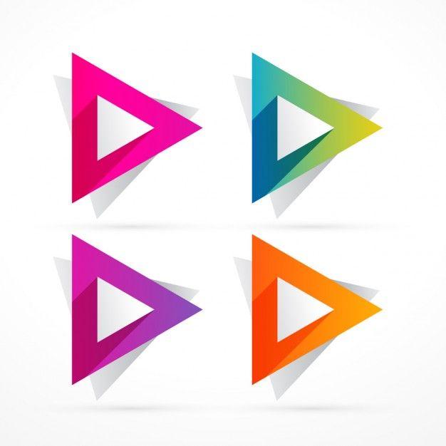 Triangle Shape Logo - Abstract colorful triangle shape Vector | Free Download