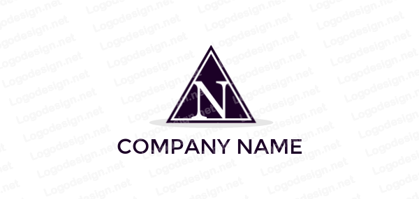Triangle Shape Logo - letter n inside the triangle shape | Logo Template by LogoDesign.net