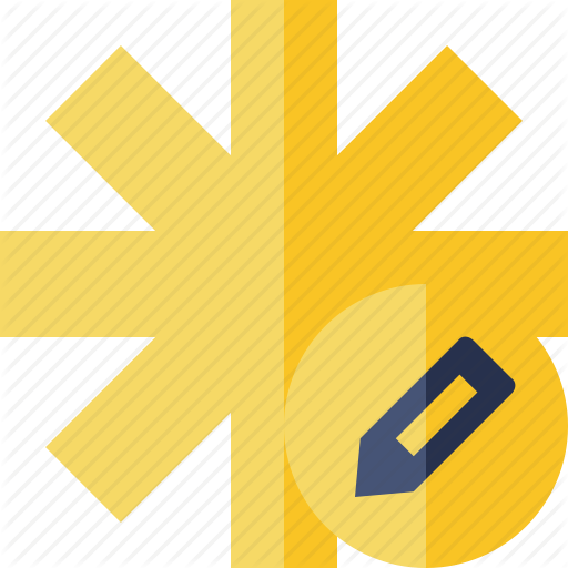 Yellow Asterisk Logo - Asterisk, edit, password, pharmacy, star, yellow icon