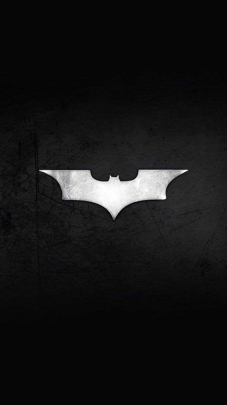 Silver Batman Logo - iPhone BGs » Batman Silver Metal Scratches Logo Dark IPhone 6 Wallpaper