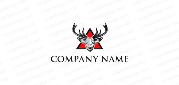 Triangle Shape Logo - deer in front of triangle shape | Logo Template by LogoDesign.net