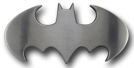 Silver Batman Logo - Batman Belt Buckle Brushed Silver Symbol