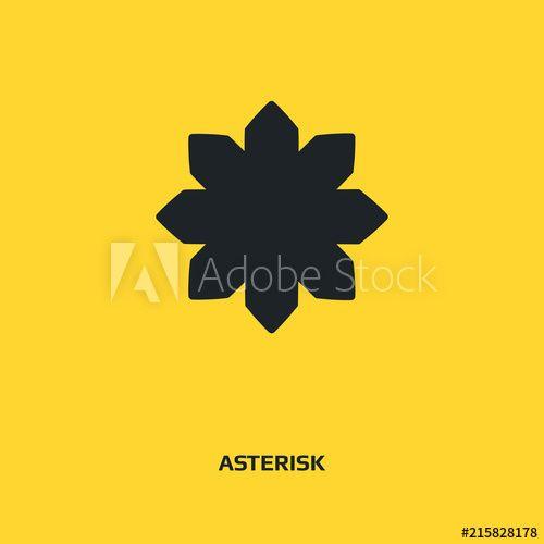 Yellow Asterisk Logo - Asterisk icon. Computer symbol this stock illustration
