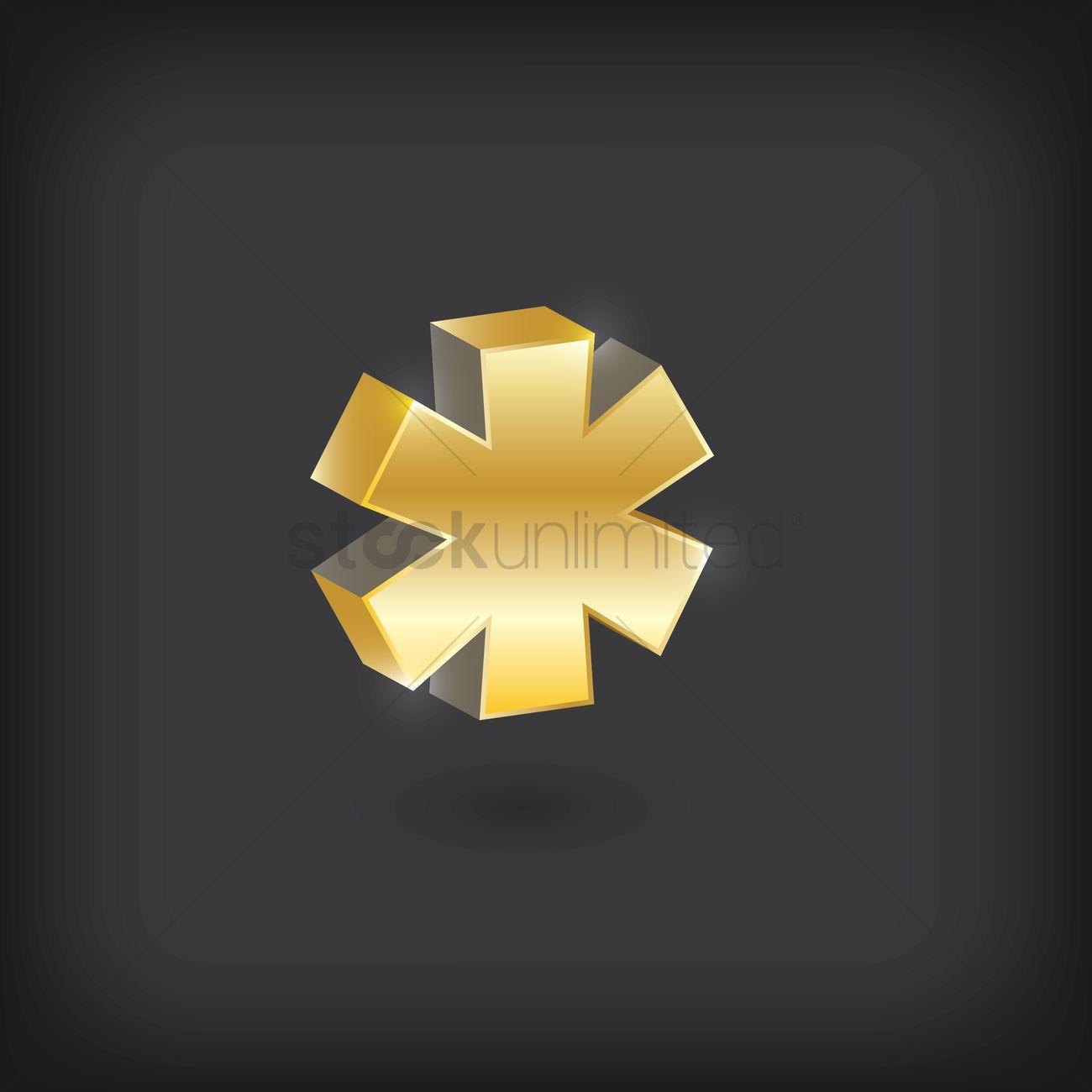 Yellow Asterisk Logo - Asterisk symbol Vector Image