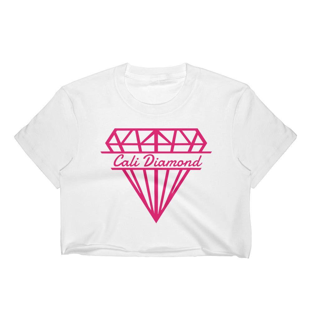 Pink Diamond Logo - Cali Diamond Pink Diamond Logo Crop Women's Crop Top | Etsy