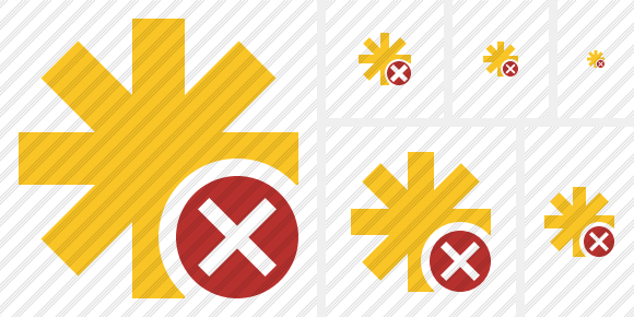 Yellow Asterisk Logo - Asterisk Cancel Icon. Symbol Color. Professional Stock Icon and Free