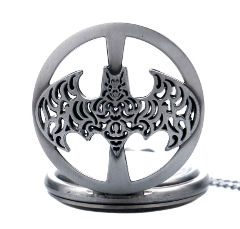 Silver Batman Logo - Batman Quartz Vintage Pocket Watch | Metal Batman Logo | Silver ...