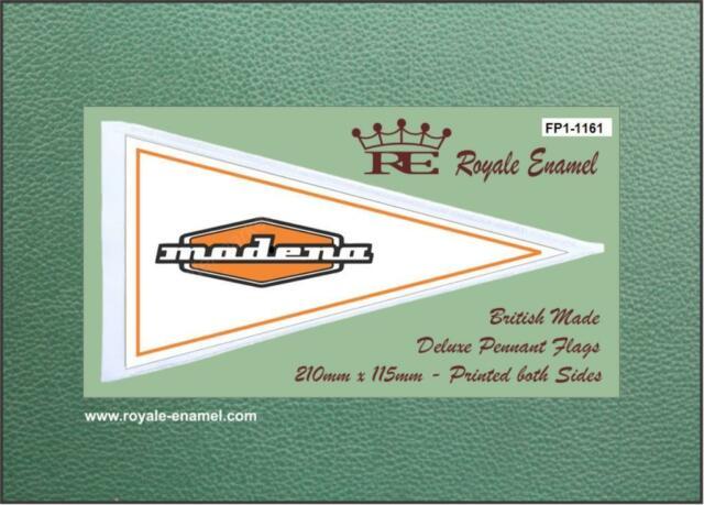 Pennant Green Corporate Logo - Royale Antenna Pennant Flag AJS Modena Orange Logo Mod Scooter Fp1 ...