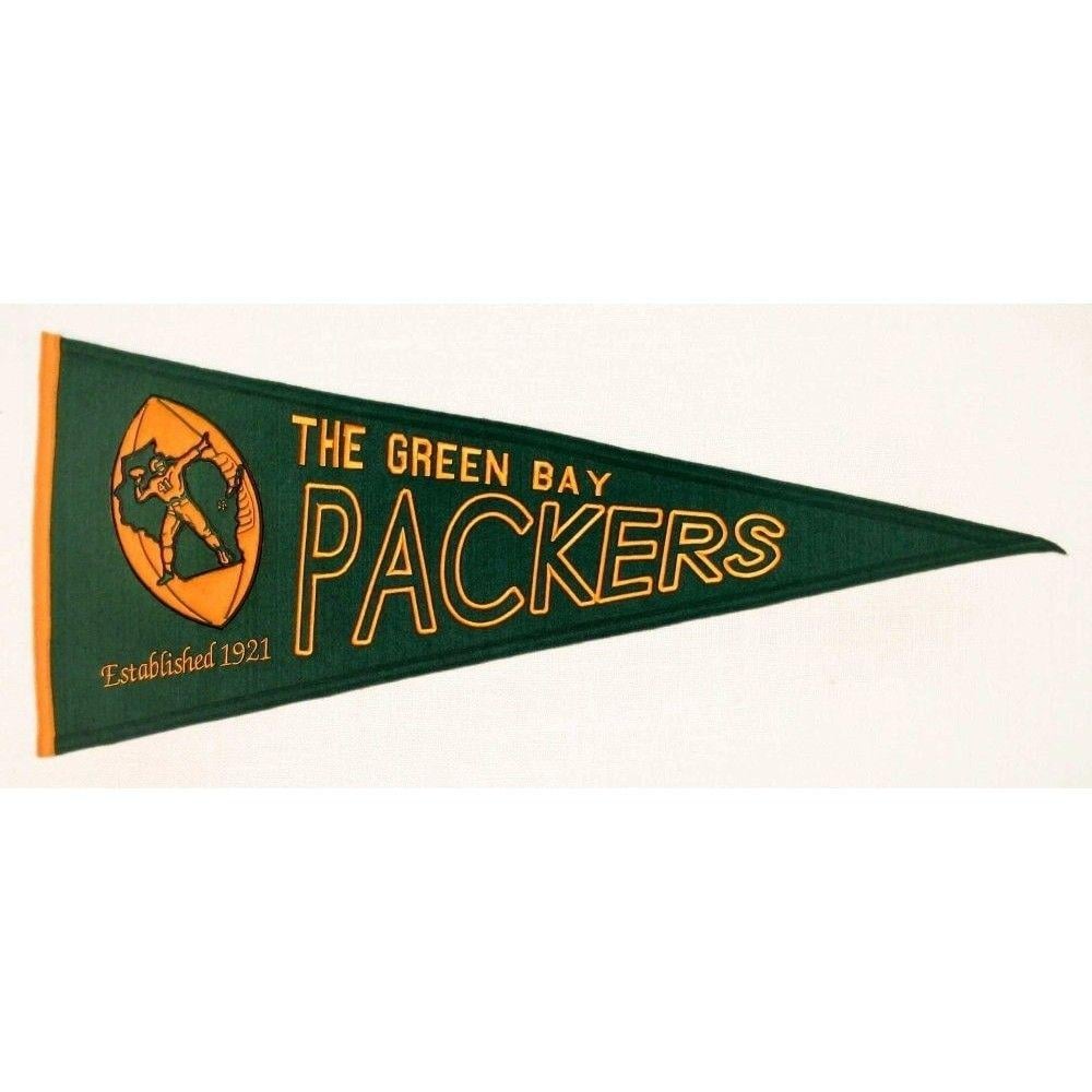 Pennant Green Corporate Logo - National Capital Flag Company Inc. (Virginia) Felt Pennant Green Bay ...