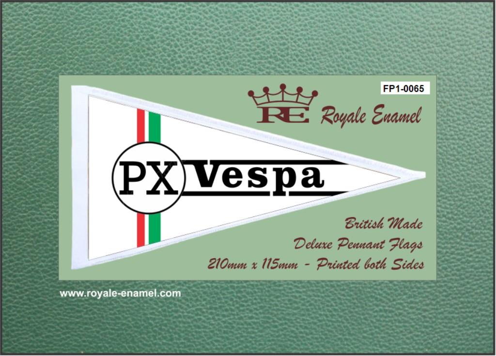 Pennant Green Corporate Logo - Royale Antenna Pennant Flag - VESPA PX RED GREEN ITALY - FP1.0065 ...