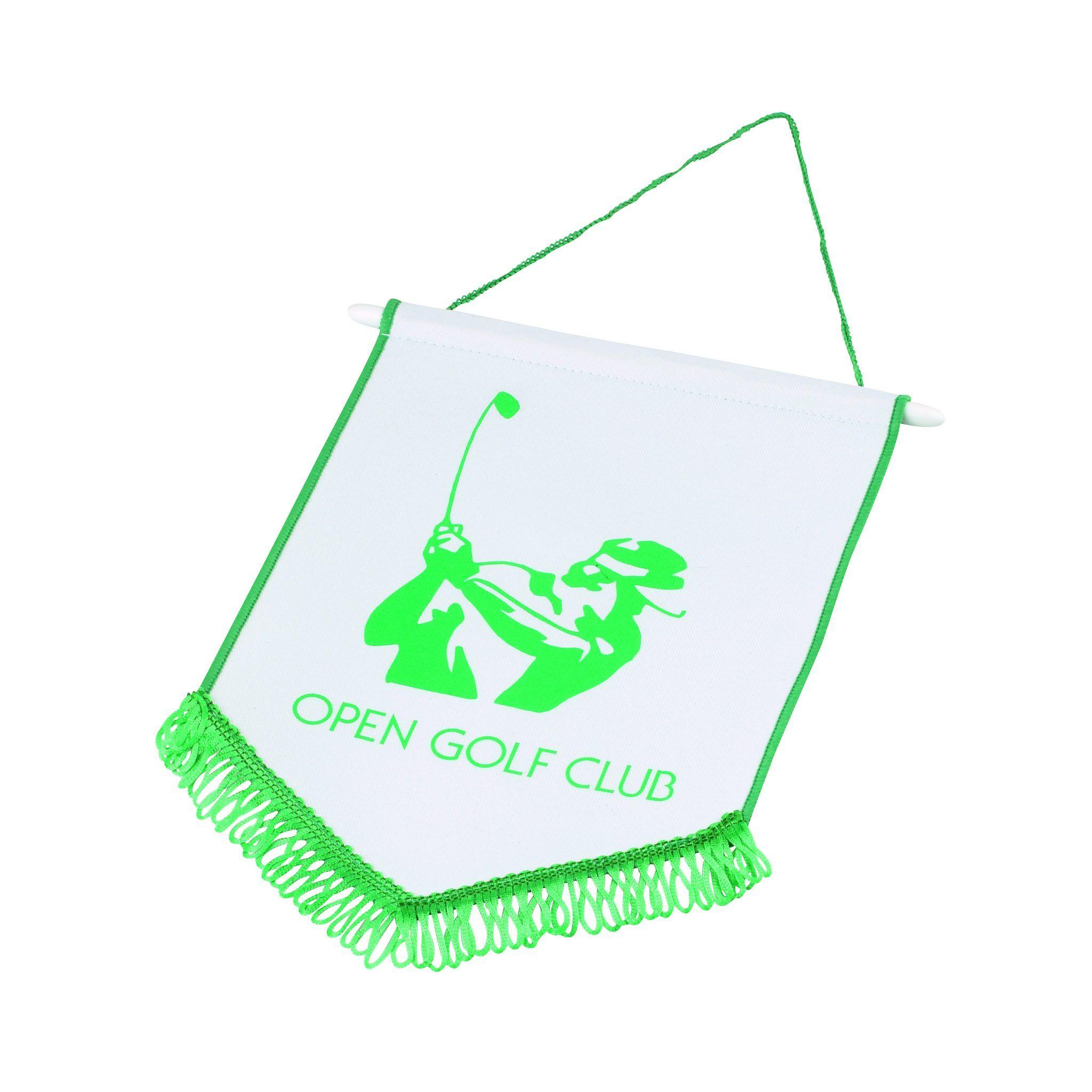 Pennant Green Corporate Logo - Medium printed chevron pennant The Wooden Hut Gift Company