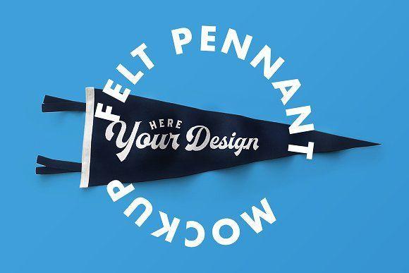 Pennant Green Corporate Logo - Felt Pennant Mockup by Jacob Waites on @creativemarket | bookmarked ...