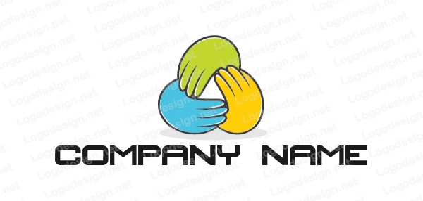 Hands -On Ball Logo - Hands merged together. Logo Template by LogoDesign.net