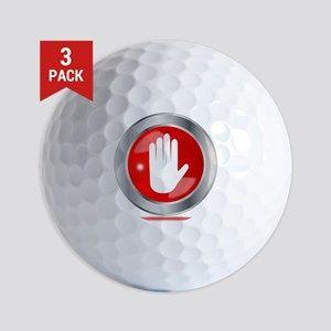 Hands -On Ball Logo - Hands Off The Bump Red Drinkware Golf Balls
