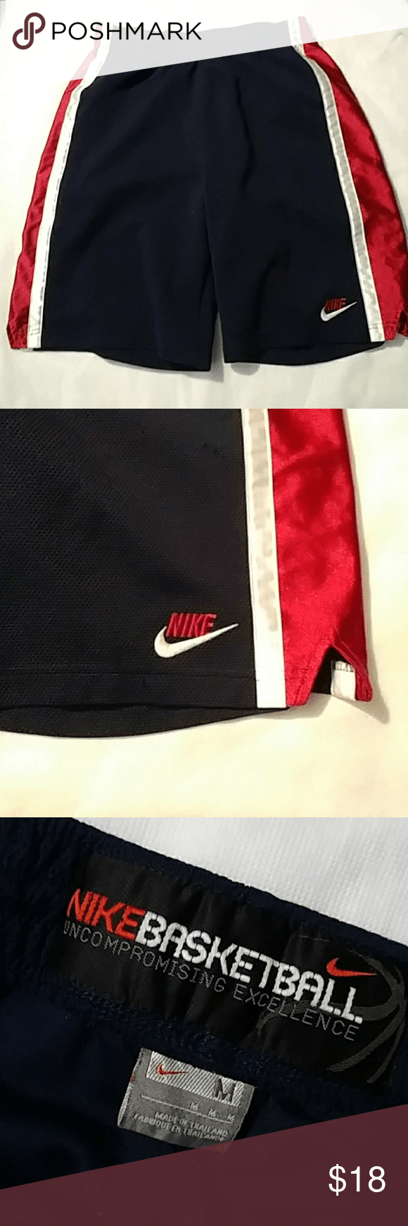 Burgundy with Red Stripe Logo - ✓Nike basketball shorts✓ EUC. Navy blue with white and burgundy ...