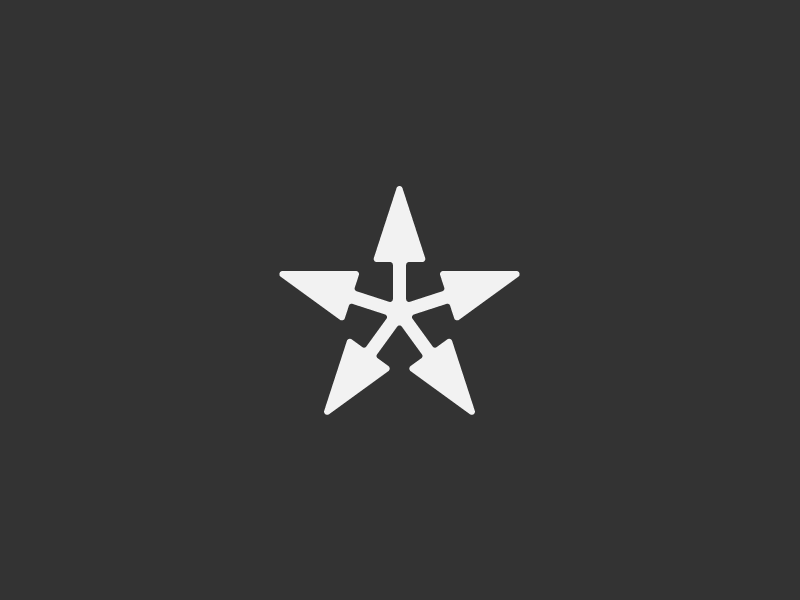 Pentagon Star Logo - Star Arrows by Helvetiphant™ | Dribbble | Dribbble
