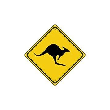 Using Kangaroo Logo - Amazon.com : Kangaroo with Graphic Symbol Crossing Animal Metal ...