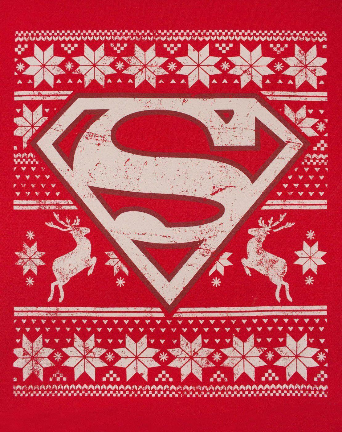 Christmas Superman Logo - DC Comics Superman Christmas Sweatshirt – Vanilla Underground