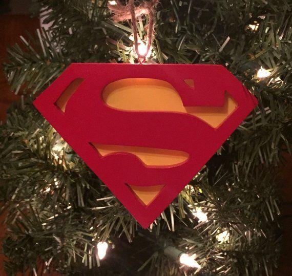 Christmas Superman Logo - Superman Logo Christmas Ornament | Etsy