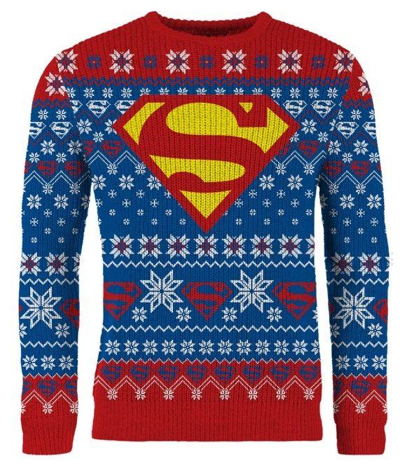 Christmas Superman Logo - Superman: Kryptonian Christmas Knitted Sweater/Jumper - Merchoid