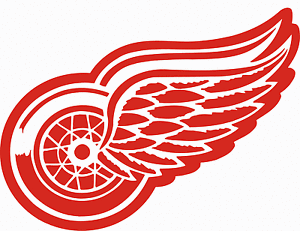 White Picture of Red Wing Logo - Detroit Red Wings Winged Wheel logo White or Red Vinyl Decal Choose ...