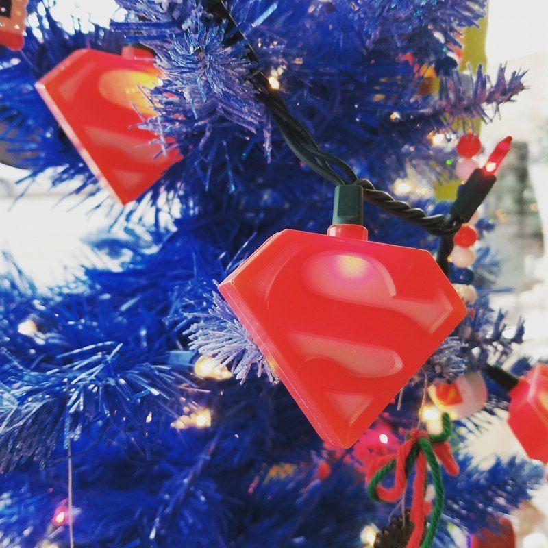 Christmas Superman Logo - Superman Logo Christmas Light Set