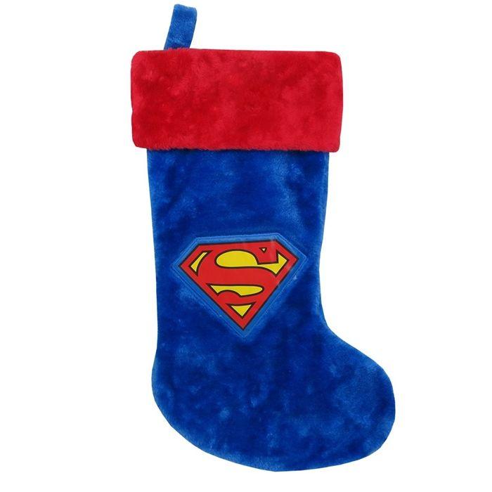 Christmas Superman Logo - Superman Symbol Christmas Stocking