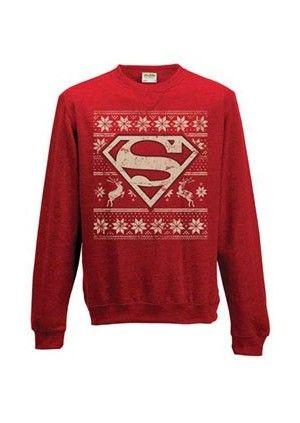 Christmas Superman Logo - Superman Christmas Jumper - DC Comics Sweatshirt - Superman Logo