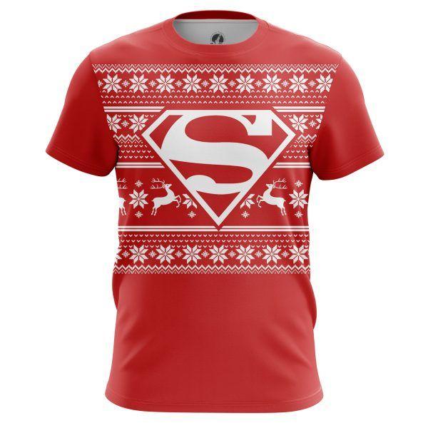 Christmas Superman Logo - T-shirt Superman Emblem Logo Xmas Christmas Pattern - Buy Online