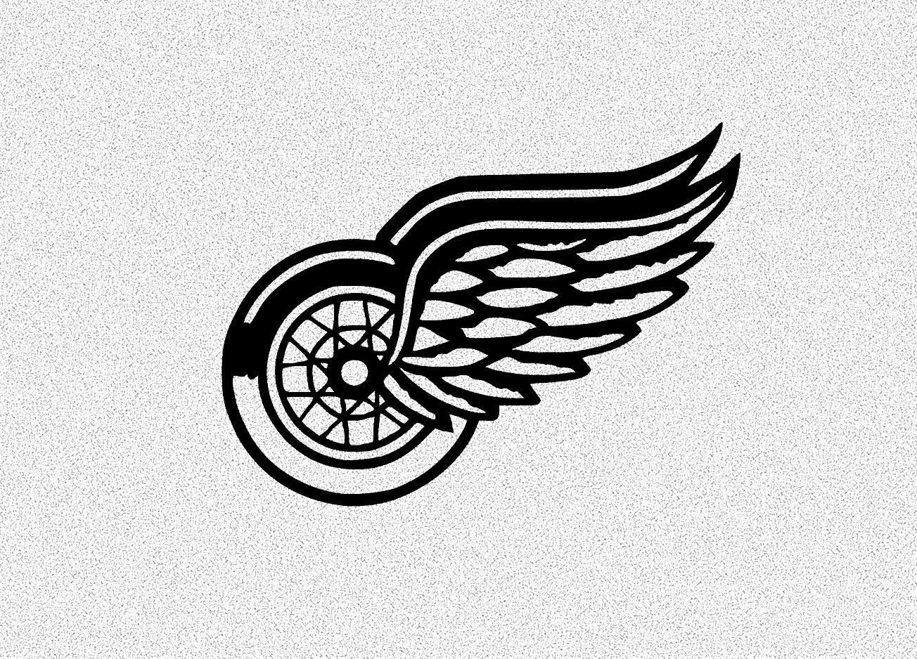White Picture of Red Wing Logo - Decals. Decals, Vinyl decals